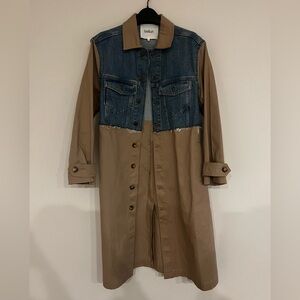 Ba&sh Denim and Tan Trench